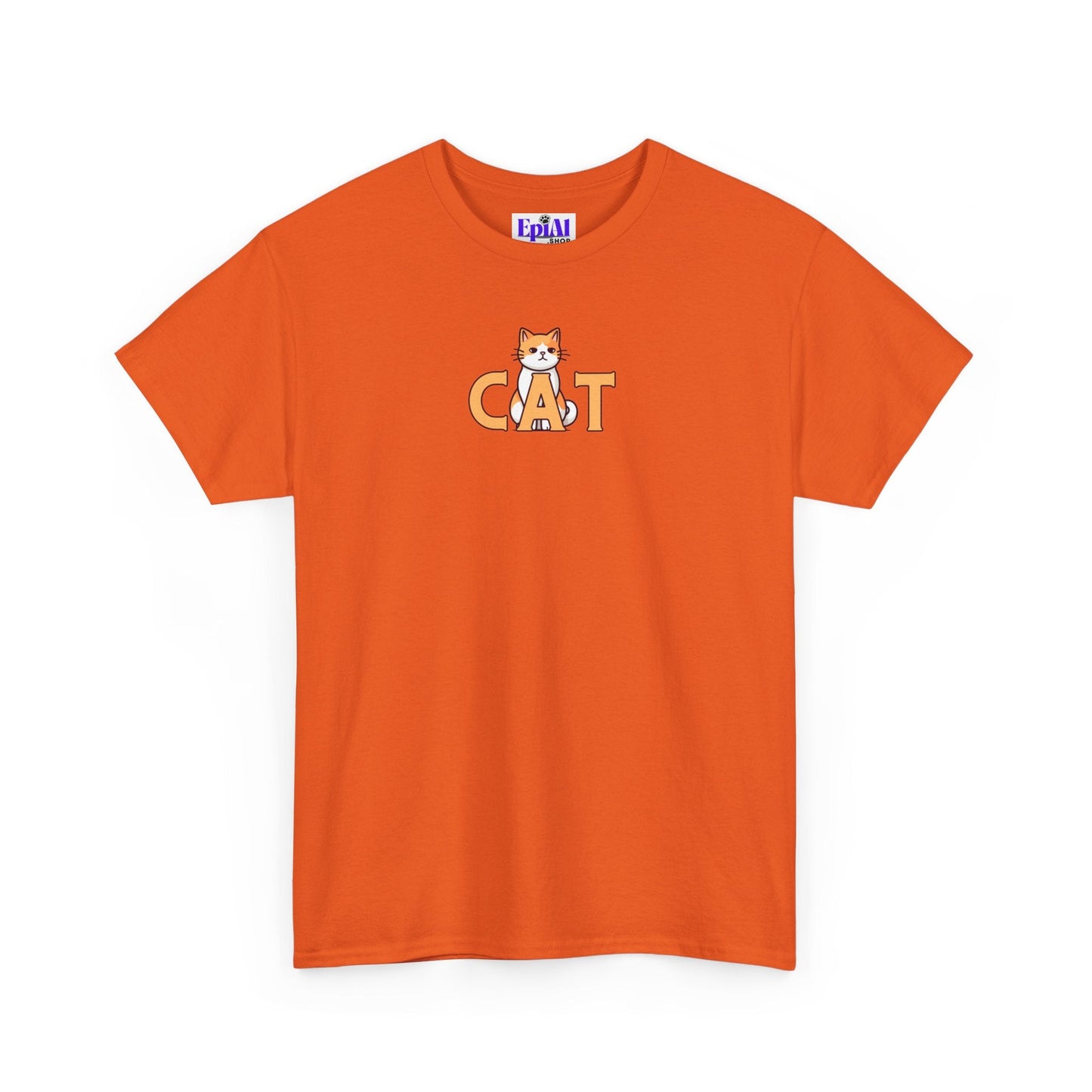 Orange Cat Unisex Heavy Cotton Tee - T - Shirt - Epileptic Al’s Shop