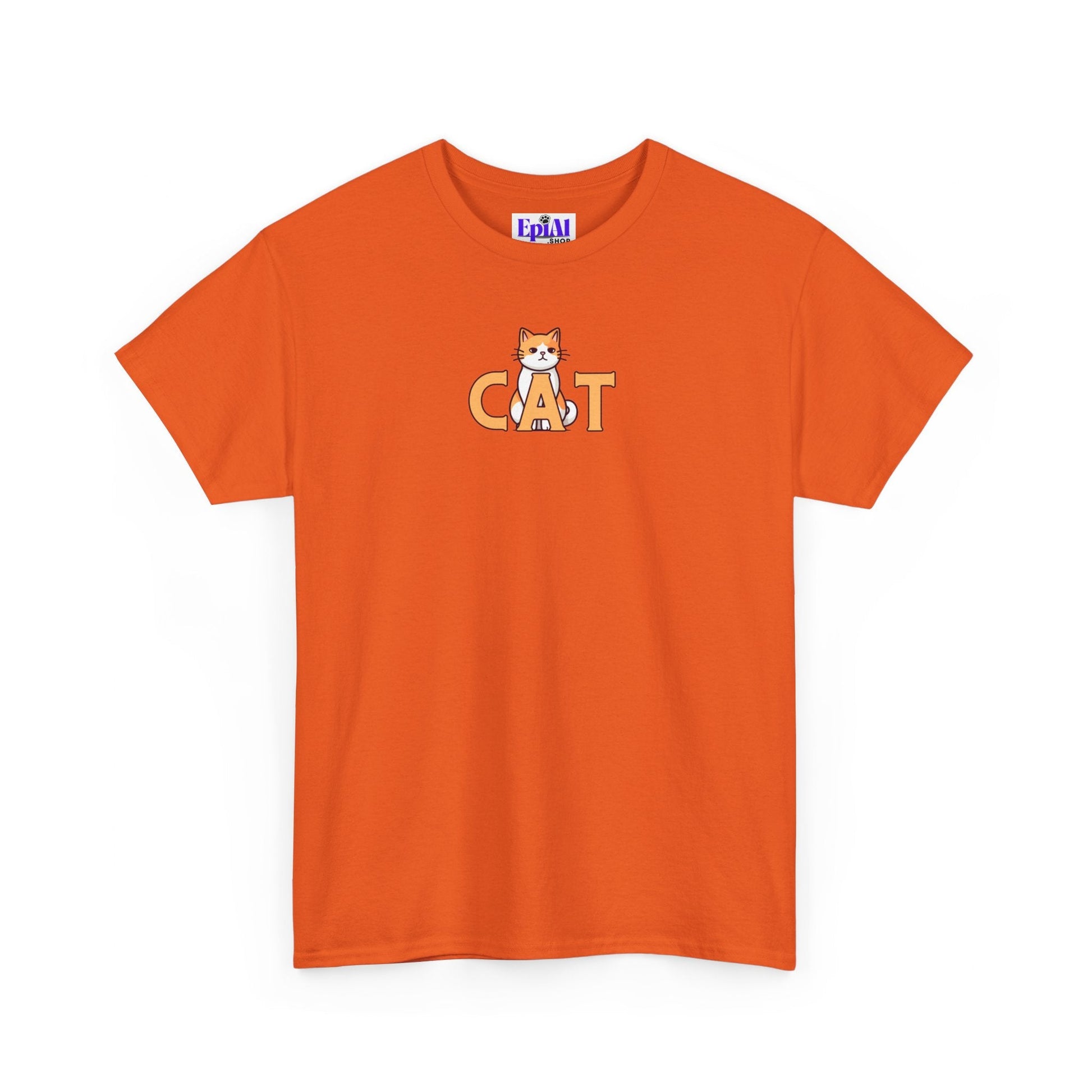 Orange Cat Unisex Heavy Cotton Tee - T - Shirt - Epileptic Al’s Shop