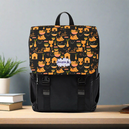 Orange Cats Unisex Casual Shoulder Backpack - Bags - Epileptic Al’s Shop