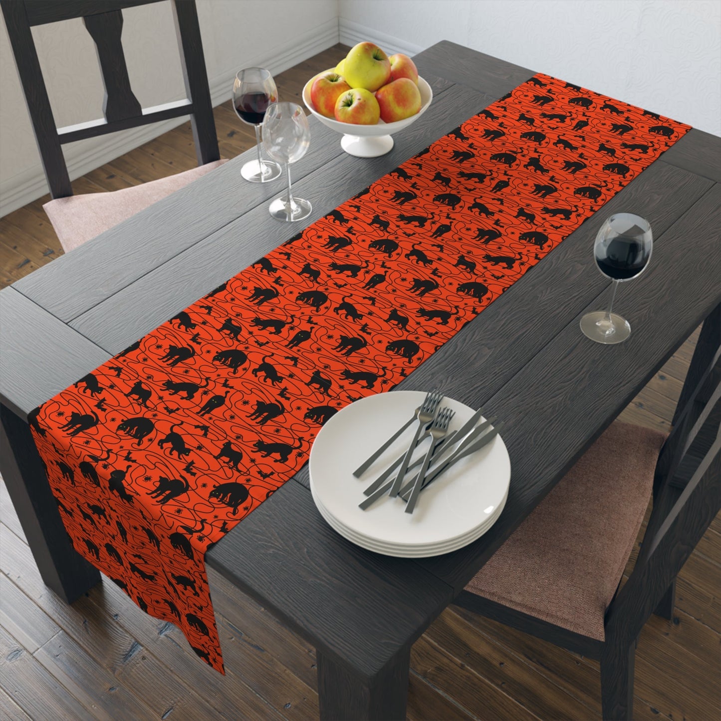 Orange Halloween Table Runner (Cotton, Poly) - Home Decor - Epileptic Al’s Shop