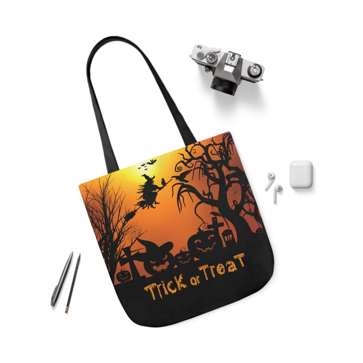 Orange Trick or Treat Canvas Tote Bag - Accessories - EpiAl's Shop