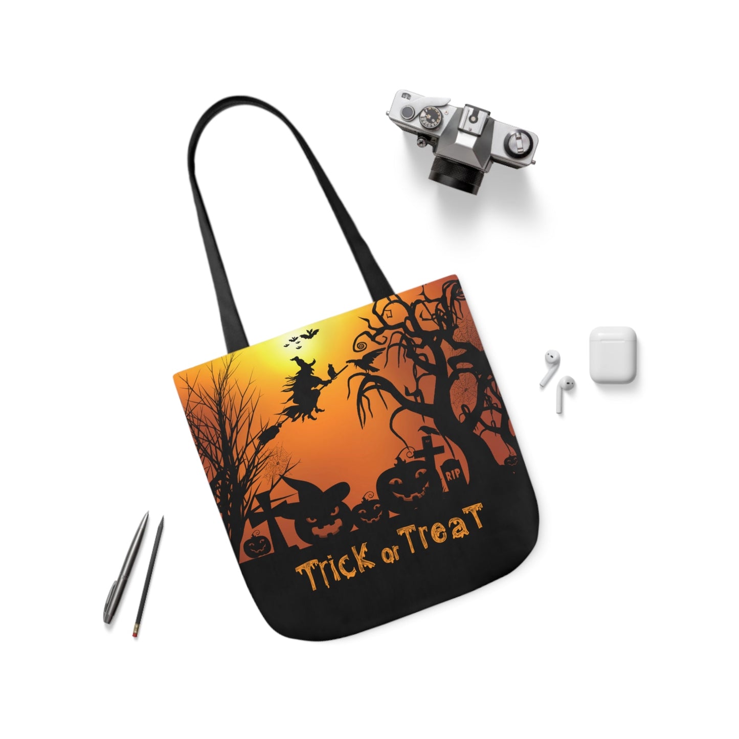 Orange Trick or Treat Canvas Tote Bag - Accessories - EpiAl's Shop