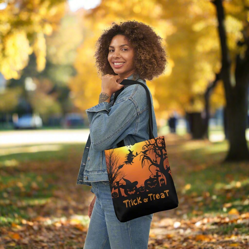 Orange Trick or Treat Canvas Tote Bag - Accessories - EpiAl's Shop