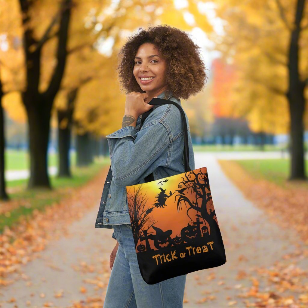 Orange Trick or Treat Canvas Tote Bag - Accessories - EpiAl's Shop