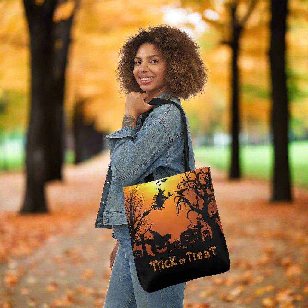 Orange Trick or Treat Canvas Tote Bag - Accessories - EpiAl's Shop