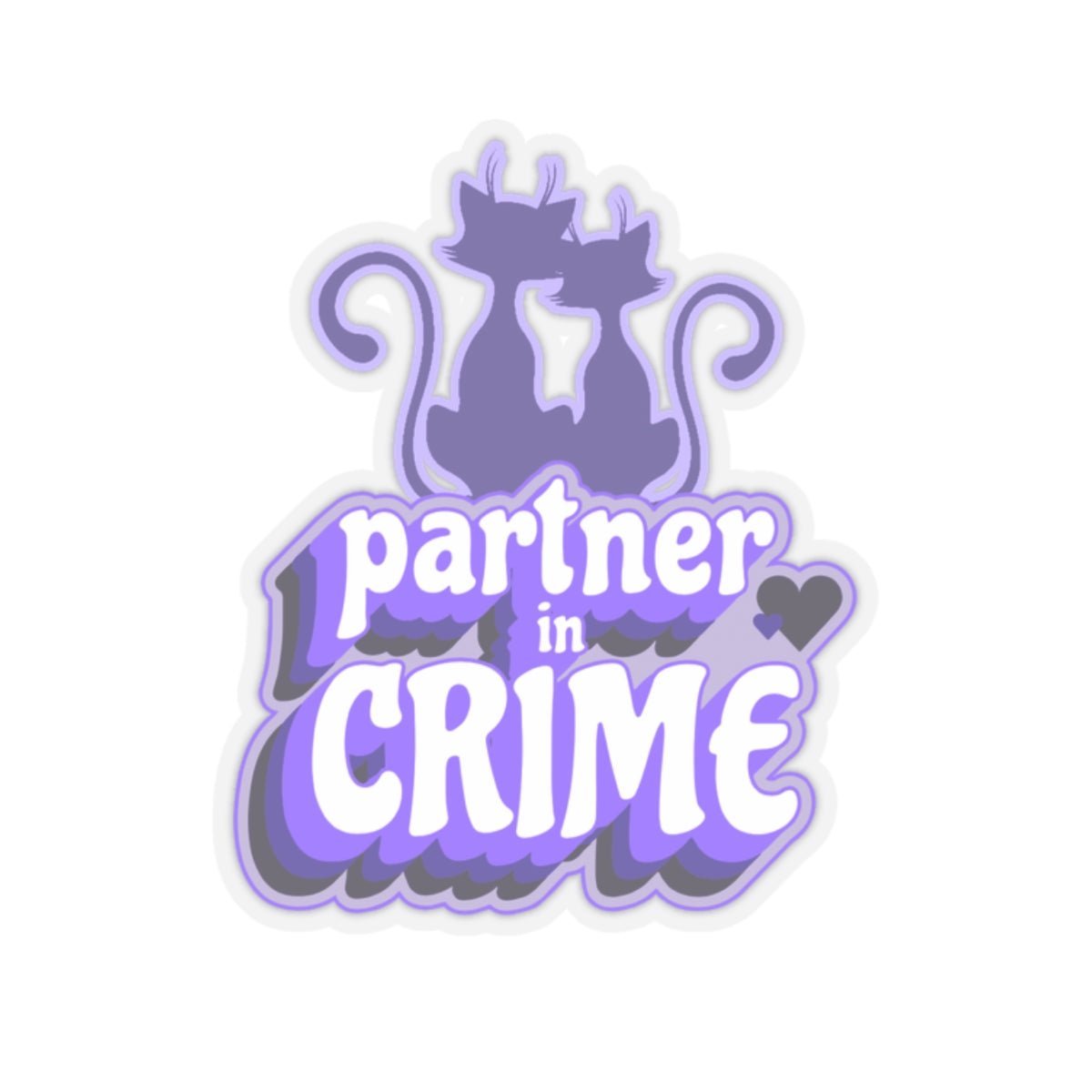 Partners in Crime Kiss - Cut Stickers - Paper products - Epileptic Al’s Shop