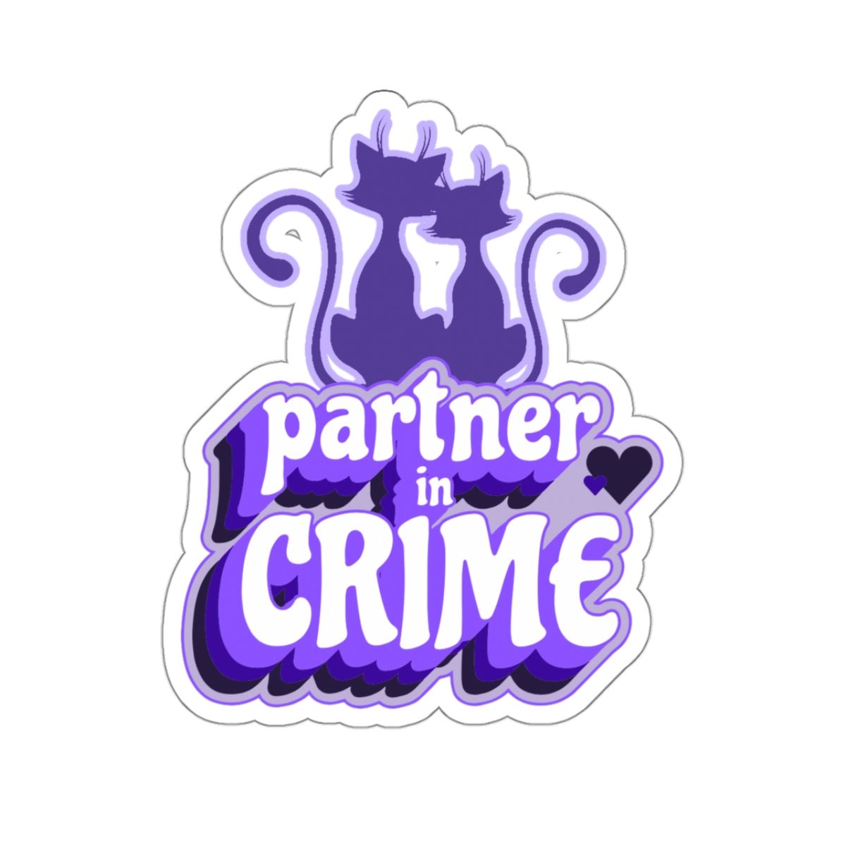 Partners in Crime Kiss - Cut Stickers - Paper products - Epileptic Al’s Shop