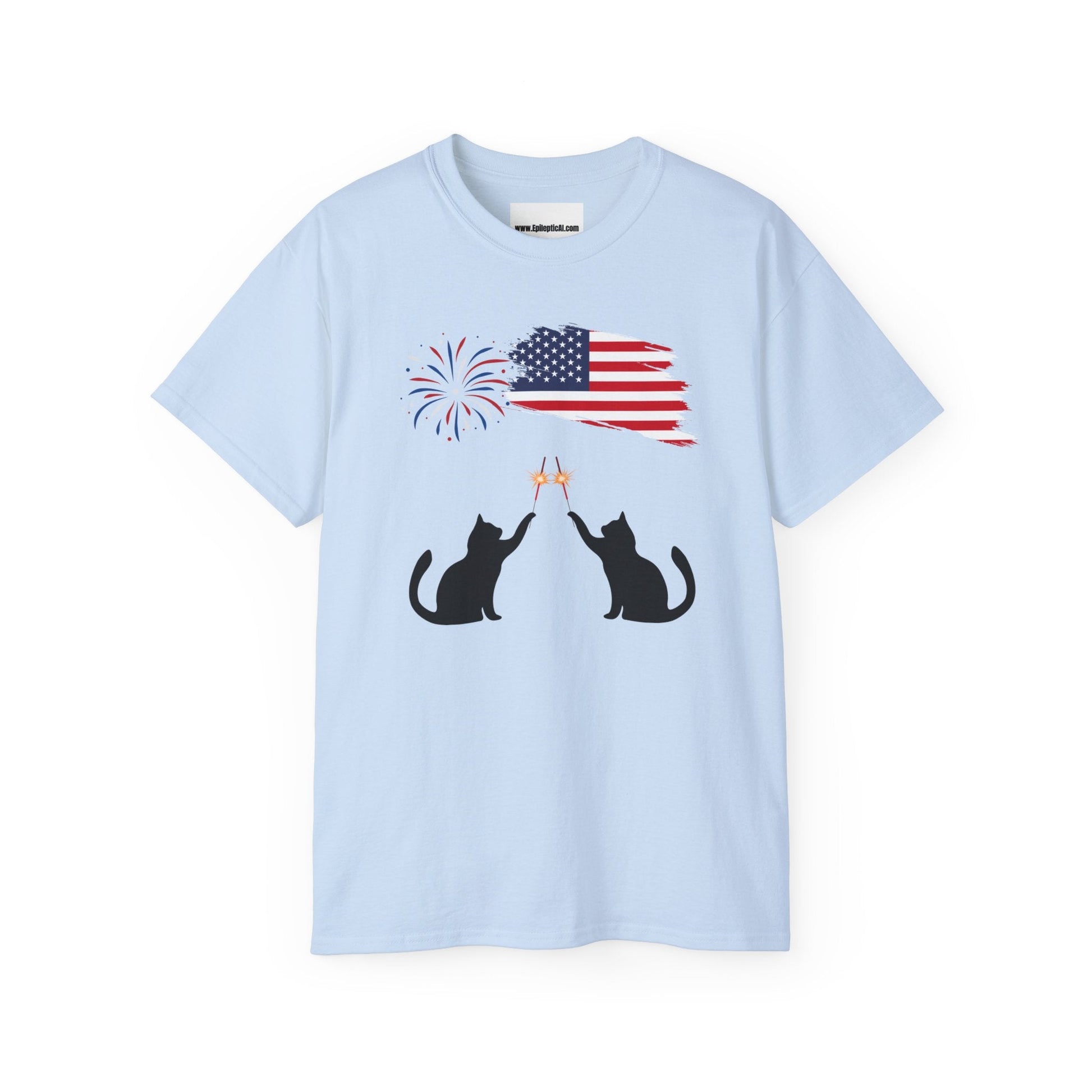 Patriotic Kitties Unisex Ultra Cotton Tee - T - Shirt - Epileptic Al’s Shop