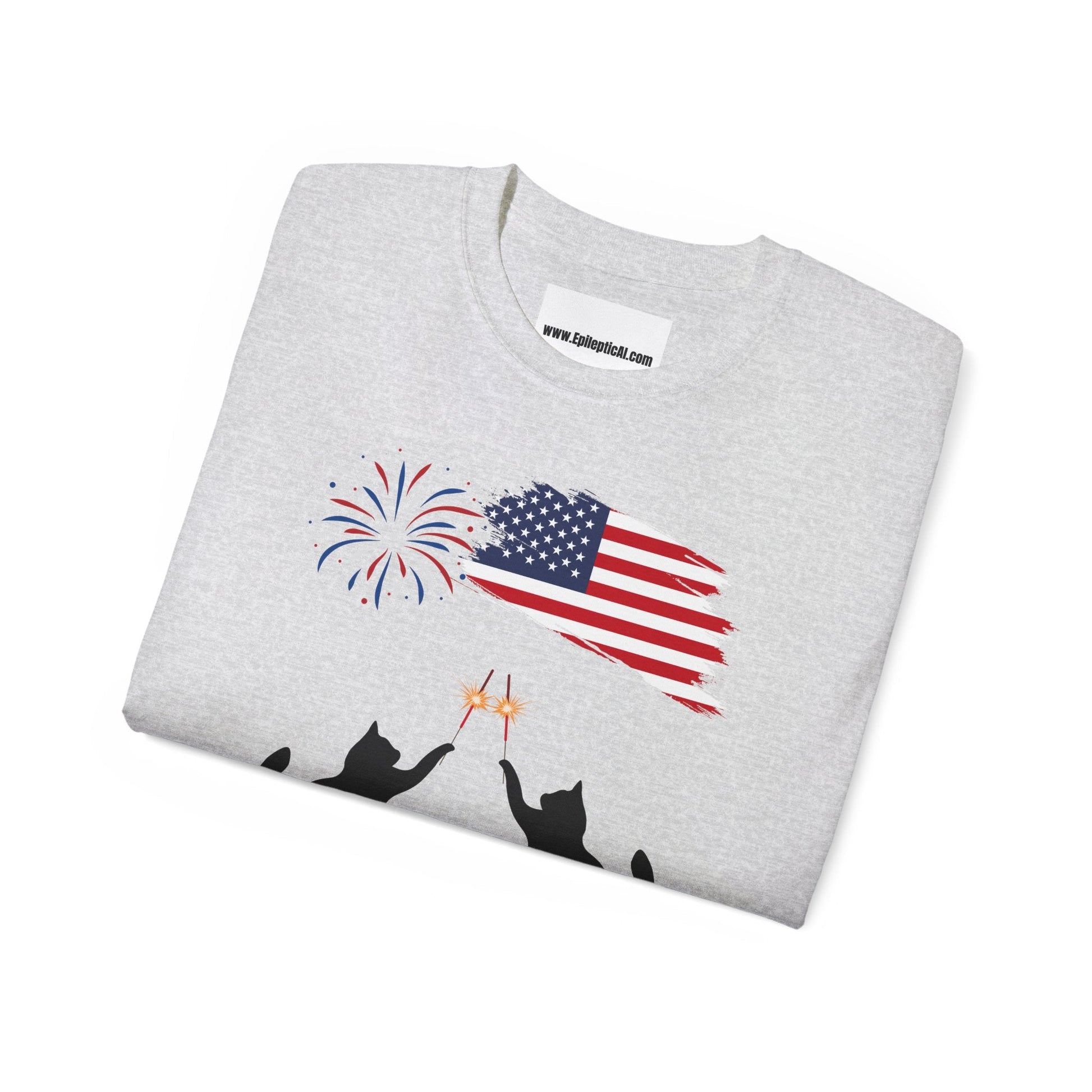 Patriotic Kitties Unisex Ultra Cotton Tee - T - Shirt - Epileptic Al’s Shop