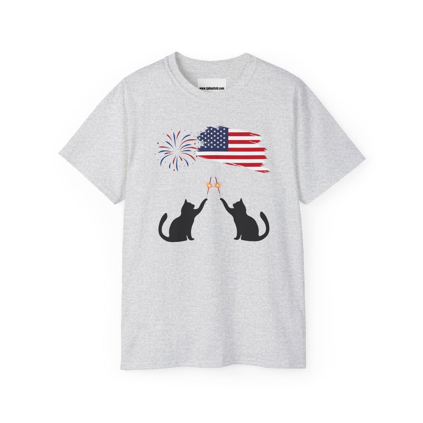 Patriotic Kitties Unisex Ultra Cotton Tee - T - Shirt - Epileptic Al’s Shop