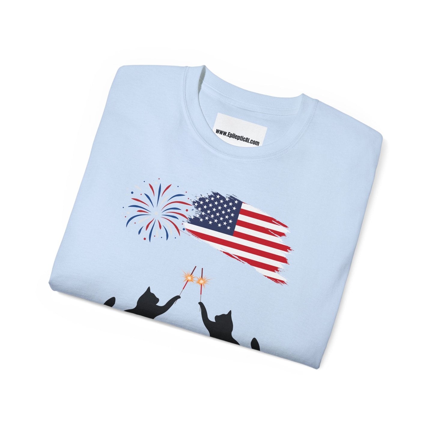 Patriotic Kitties Unisex Ultra Cotton Tee - T - Shirt - Epileptic Al’s Shop