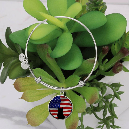 Patriotic Kitty Bangle Bracelet - Jewelry - Epileptic Al’s Shop