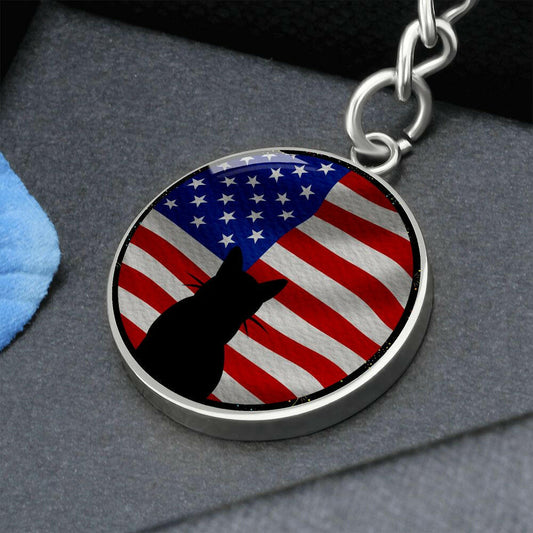 Patriotic Kitty Keychain - Jewelry - Epileptic Al’s Shop