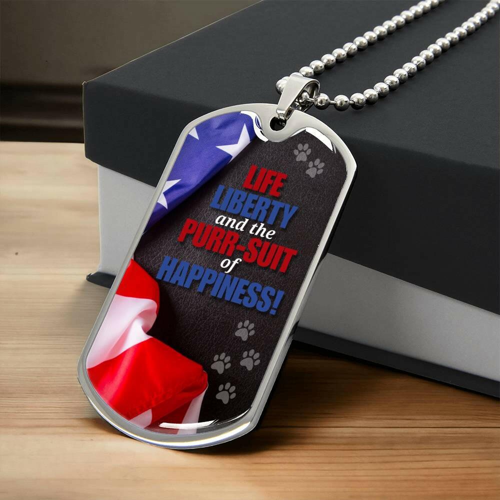 Patriotic Purrsuit Necklace - Jewelry - Epileptic Al’s Shop