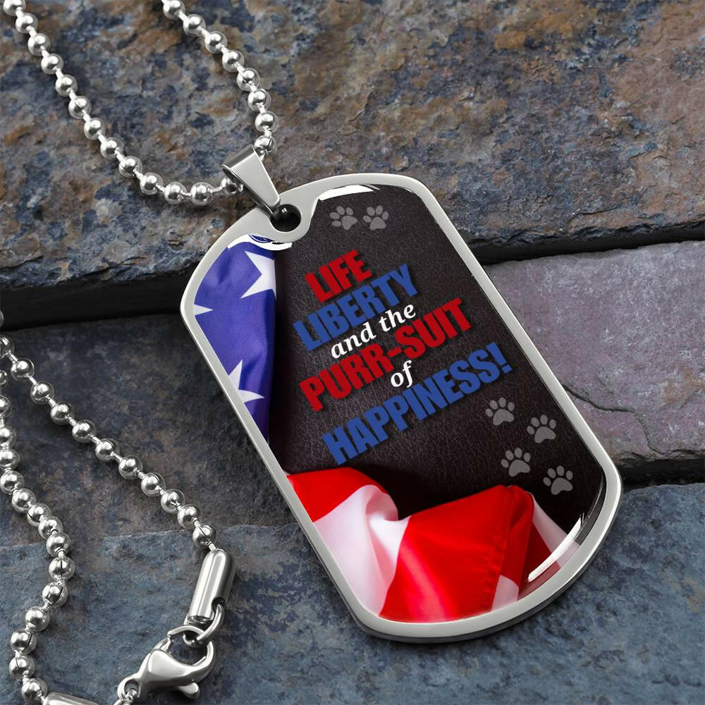 Patriotic Purrsuit Necklace - Jewelry - Epileptic Al’s Shop