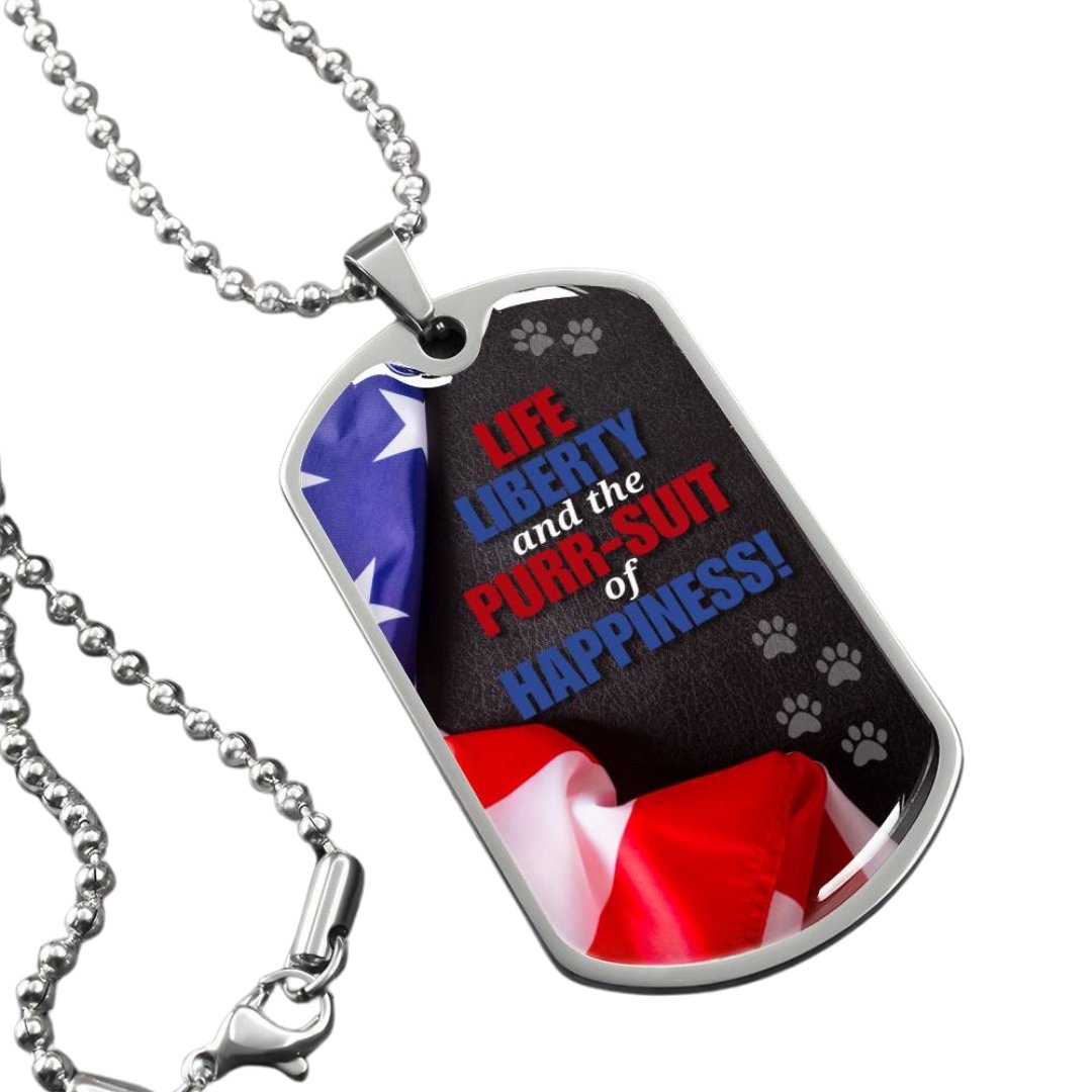 Patriotic Purrsuit Necklace - Jewelry - Epileptic Al’s Shop