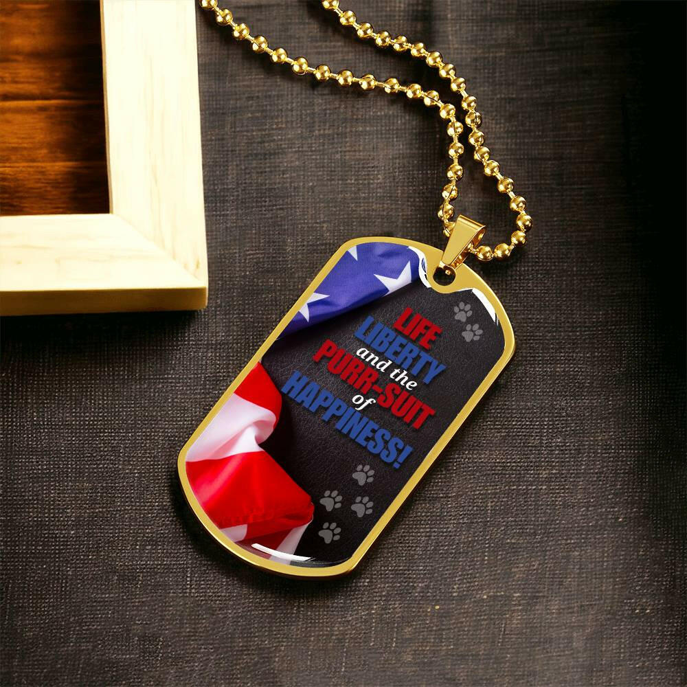 Patriotic Purrsuit Necklace - Jewelry - Epileptic Al’s Shop