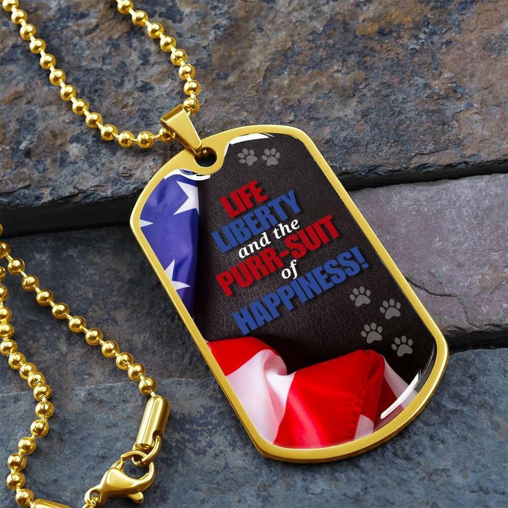 Patriotic Purrsuit Necklace - Jewelry - Epileptic Al’s Shop