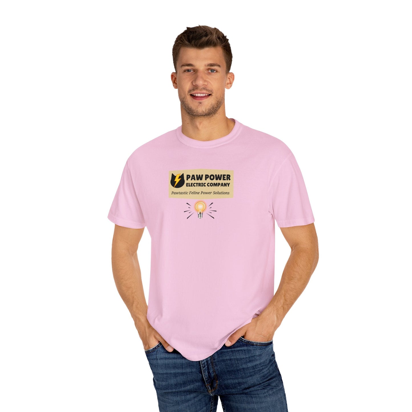 Paw Power Electric Company Unisex Garment - Dyed T - shirt - T - Shirt - Epileptic Al’s Shop