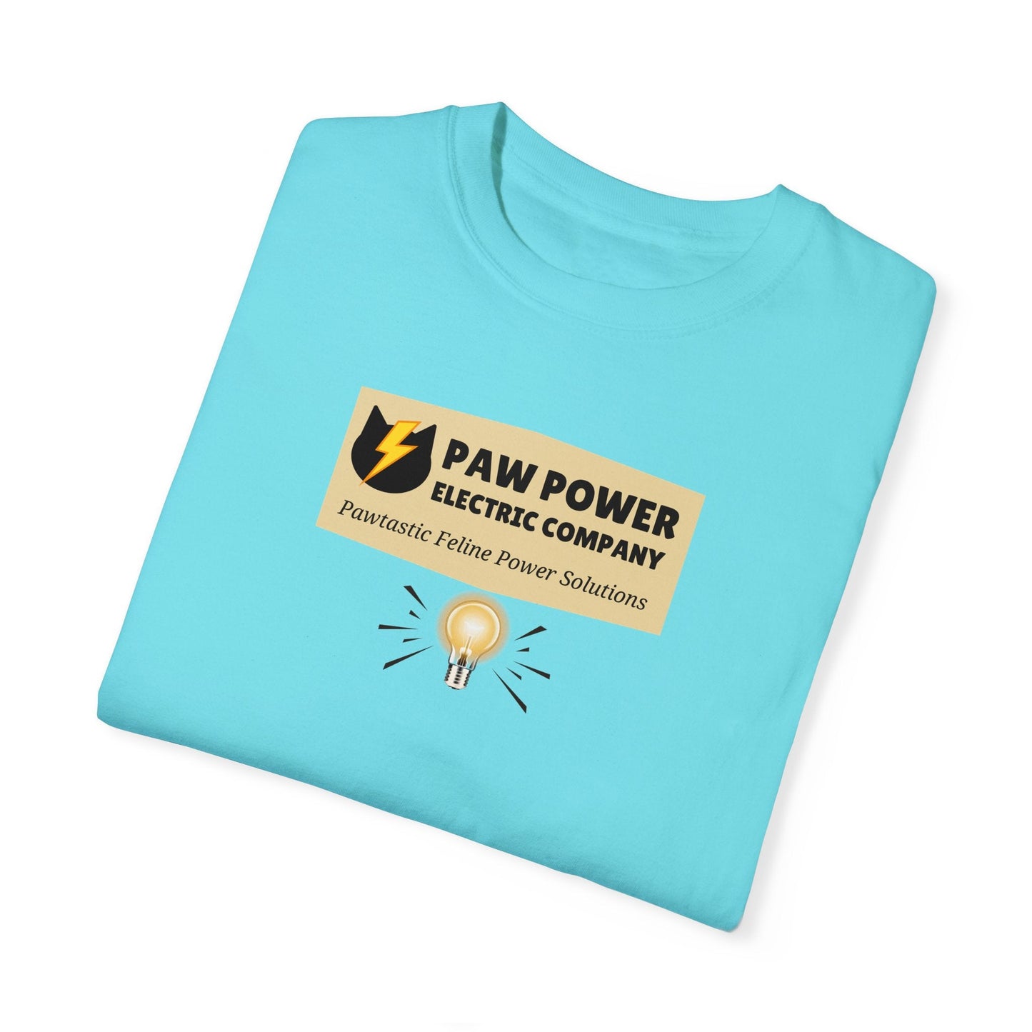 Paw Power Electric Company Unisex Garment - Dyed T - shirt - T - Shirt - Epileptic Al’s Shop