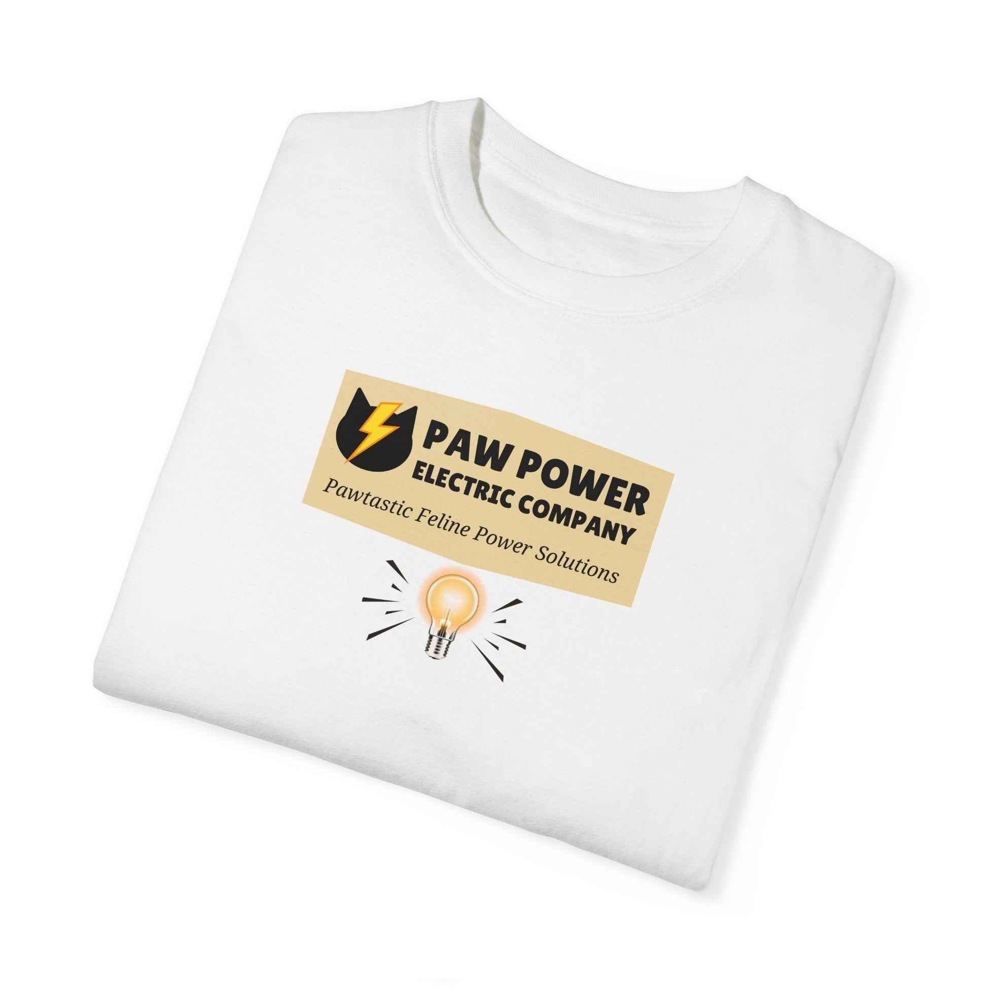 Paw Power Electric Company Unisex Garment - Dyed T - shirt - T - Shirt - Epileptic Al’s Shop