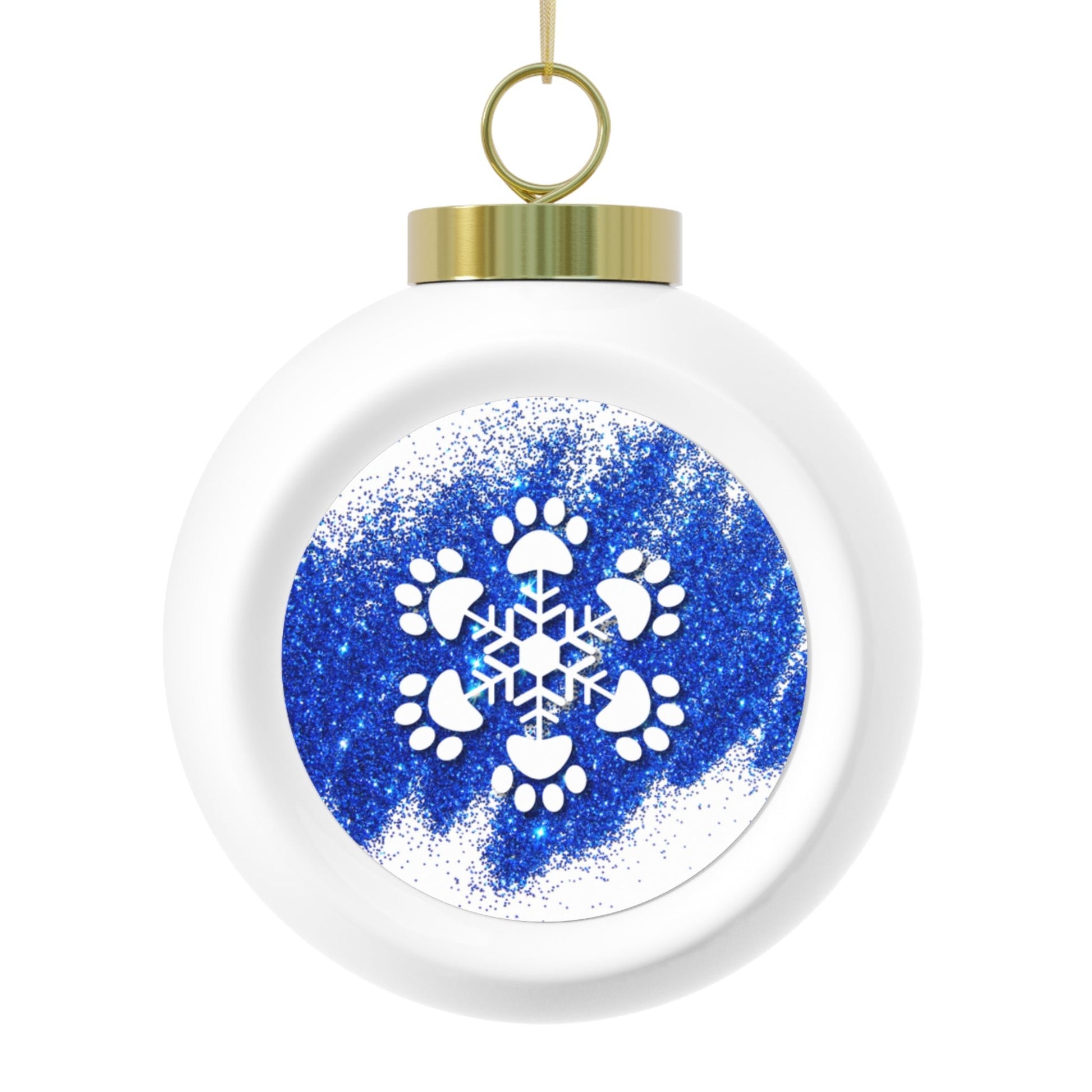 Paw Snowflake Christmas Ball Ornament - Home Decor - Epileptic Al’s Shop