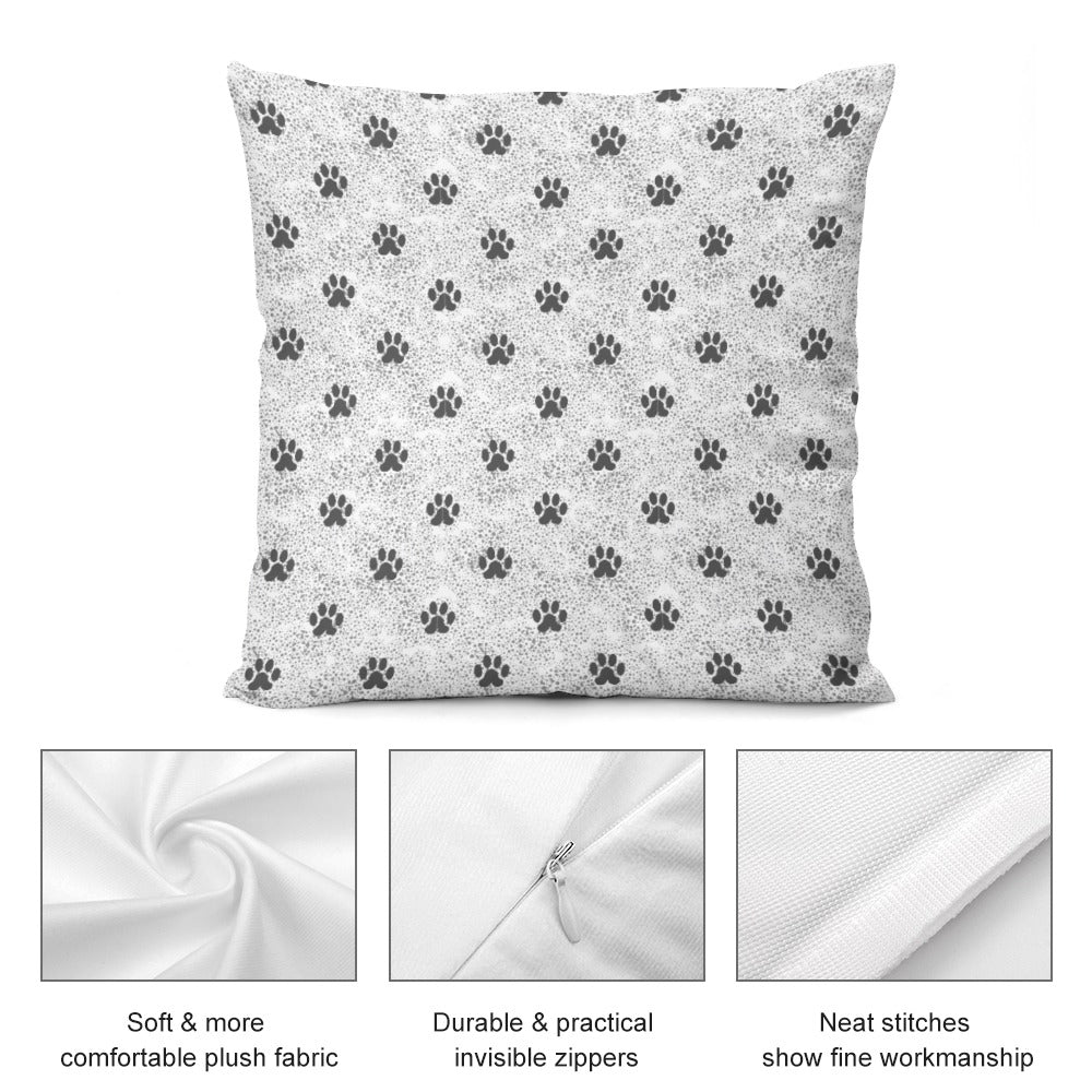 Paws & Smudges Plush pillow case (double - sided design) - Home Decor - Epileptic Al’s Shop