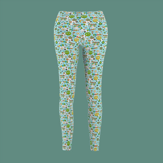 Peace Women's Cut & Sew Casual Leggings - All Over Prints - Epileptic Al’s Shop