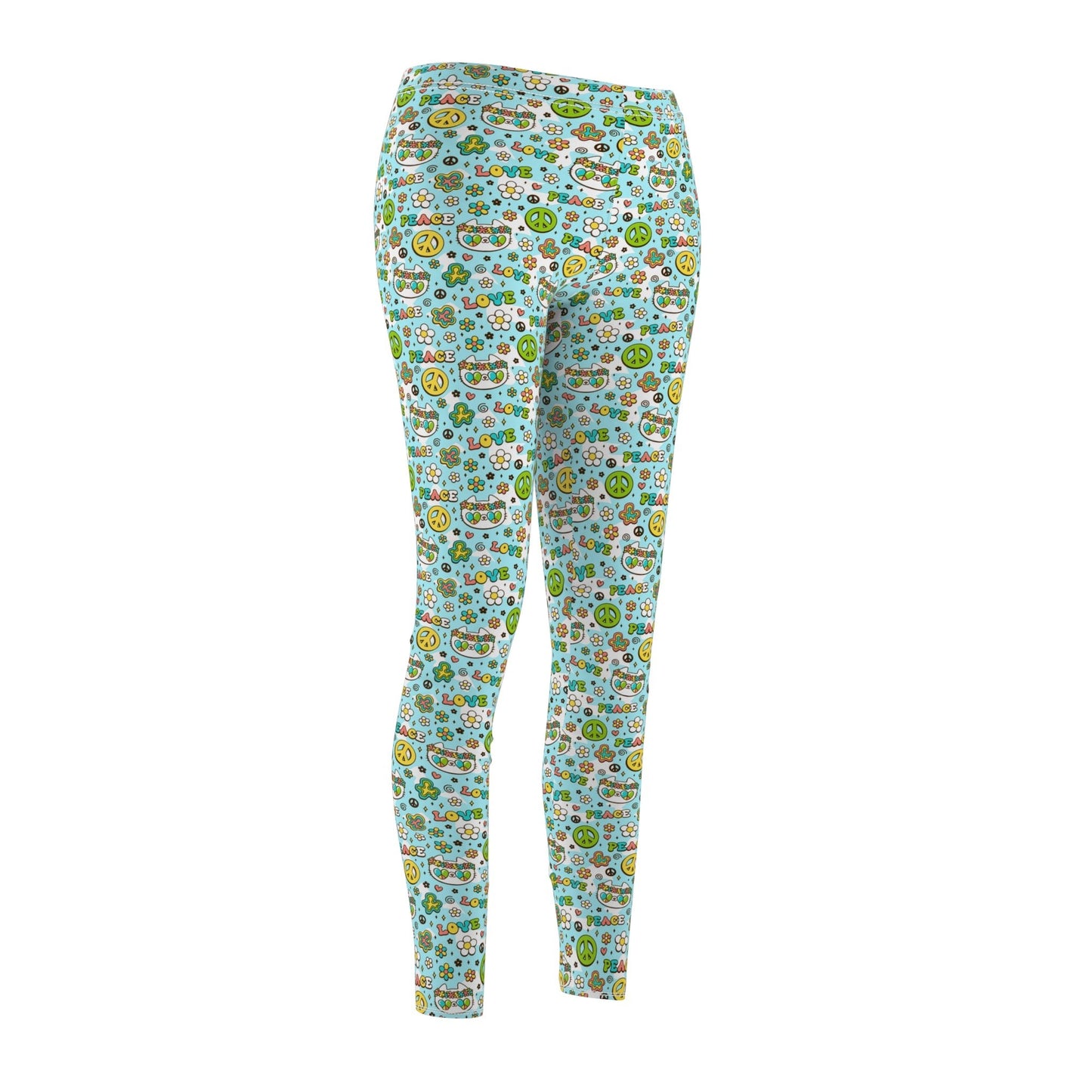 Peace Women's Cut & Sew Casual Leggings - All Over Prints - Epileptic Al’s Shop