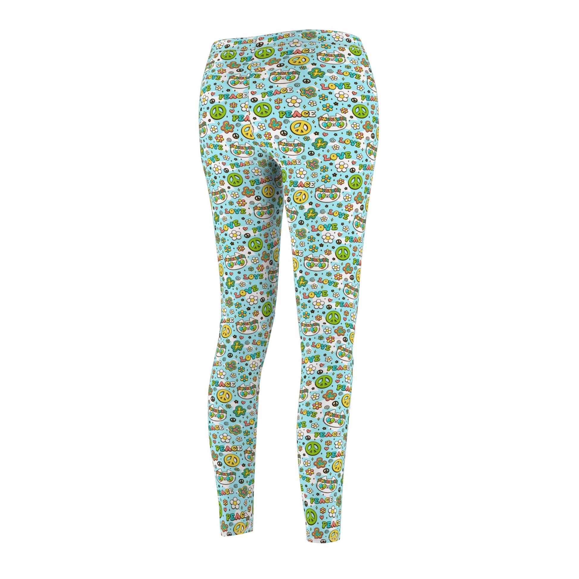 Peace Women's Cut & Sew Casual Leggings - All Over Prints - Epileptic Al’s Shop