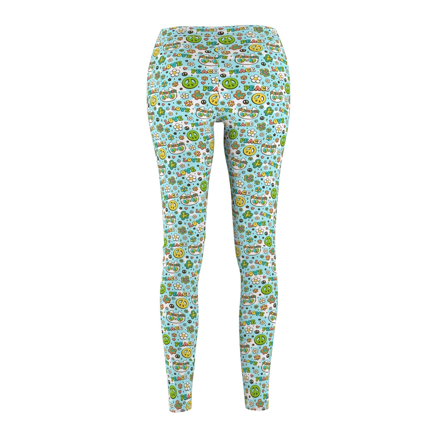 Peace Women's Cut & Sew Casual Leggings - All Over Prints - Epileptic Al’s Shop