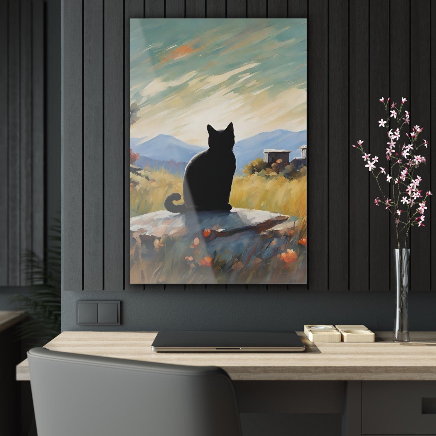 Pensive Cat Acrylic Prints - Home Decor - Epileptic Al’s Shop