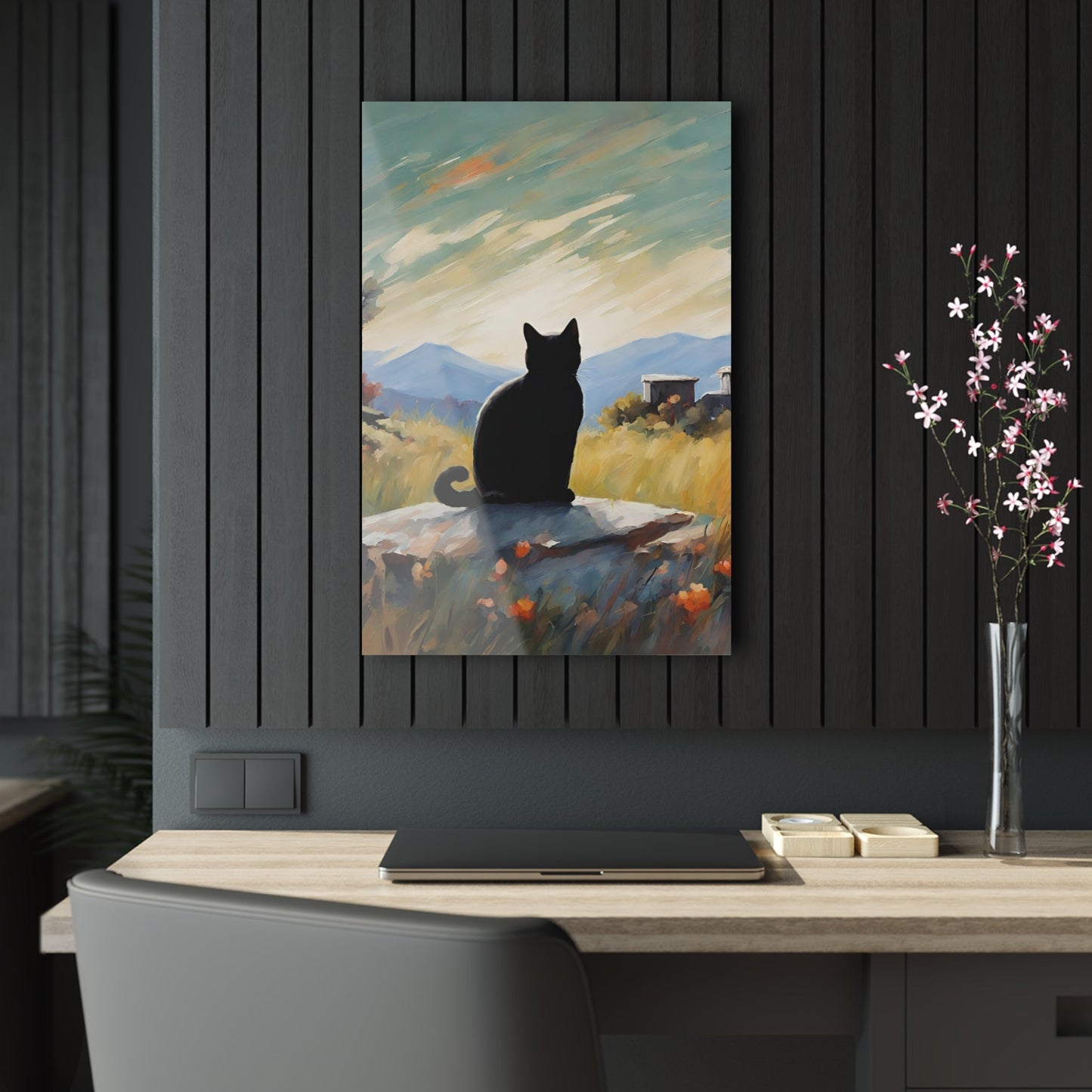 Pensive Cat Acrylic Prints - Home Decor - Epileptic Al’s Shop