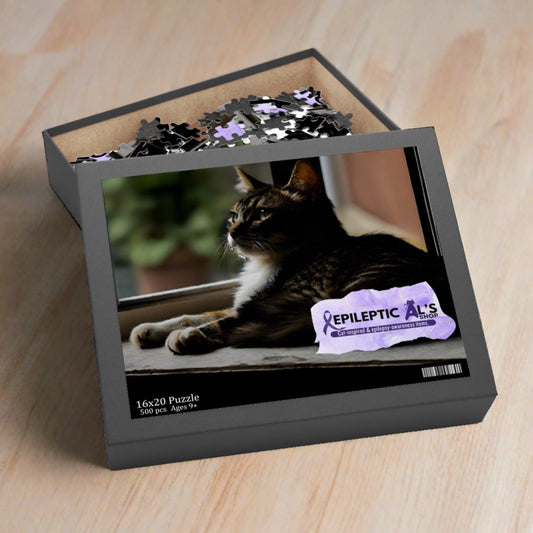 Pensive Tabby Cat Puzzle (120, 252, 500 - Piece) - Puzzle - Epileptic Al’s Shop