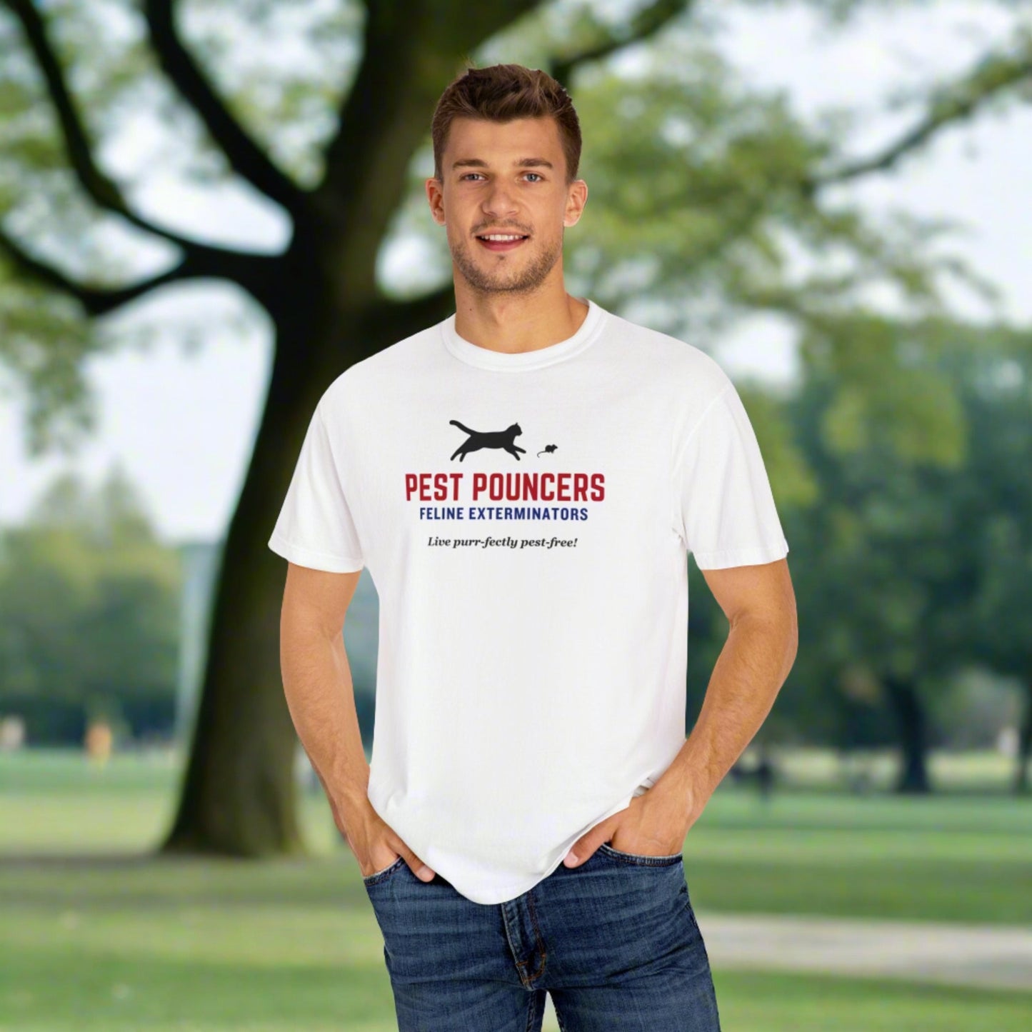 Pest Pouncers Unisex Garment - Dyed T - shirt - T - Shirt - Epileptic Al’s Shop