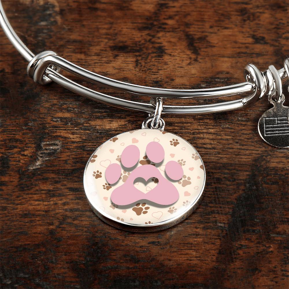 Pink & Beige Paws Bracelet - Jewelry - Epileptic Al’s Shop