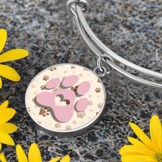 Pink & Beige Paws Bracelet - Jewelry - Epileptic Al’s Shop