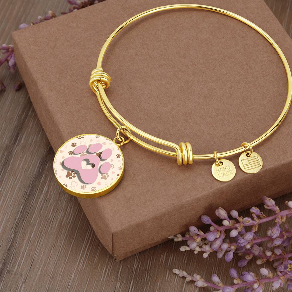 Pink & Beige Paws Bracelet - Jewelry - Epileptic Al’s Shop