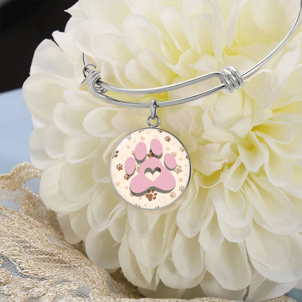 Pink & Beige Paws Bracelet - Jewelry - Epileptic Al’s Shop