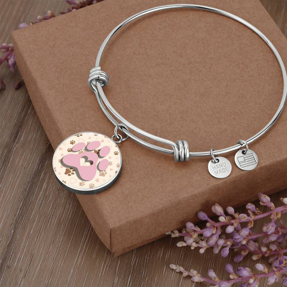 Pink & Beige Paws Bracelet - Jewelry - Epileptic Al’s Shop