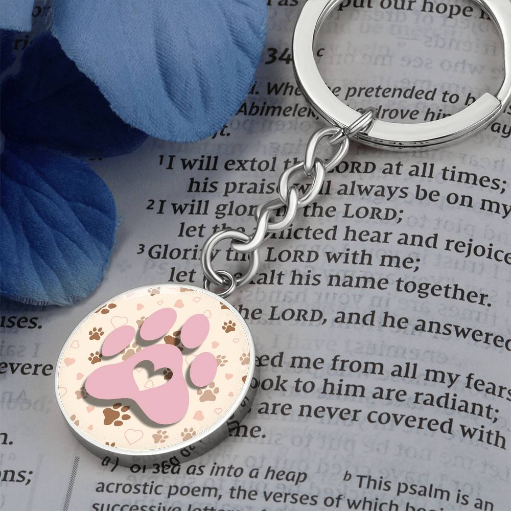 Pink & Beige Paws Keychain - Jewelry - Epileptic Al’s Shop