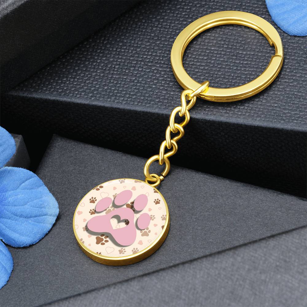 Pink & Beige Paws Keychain - Jewelry - Epileptic Al’s Shop