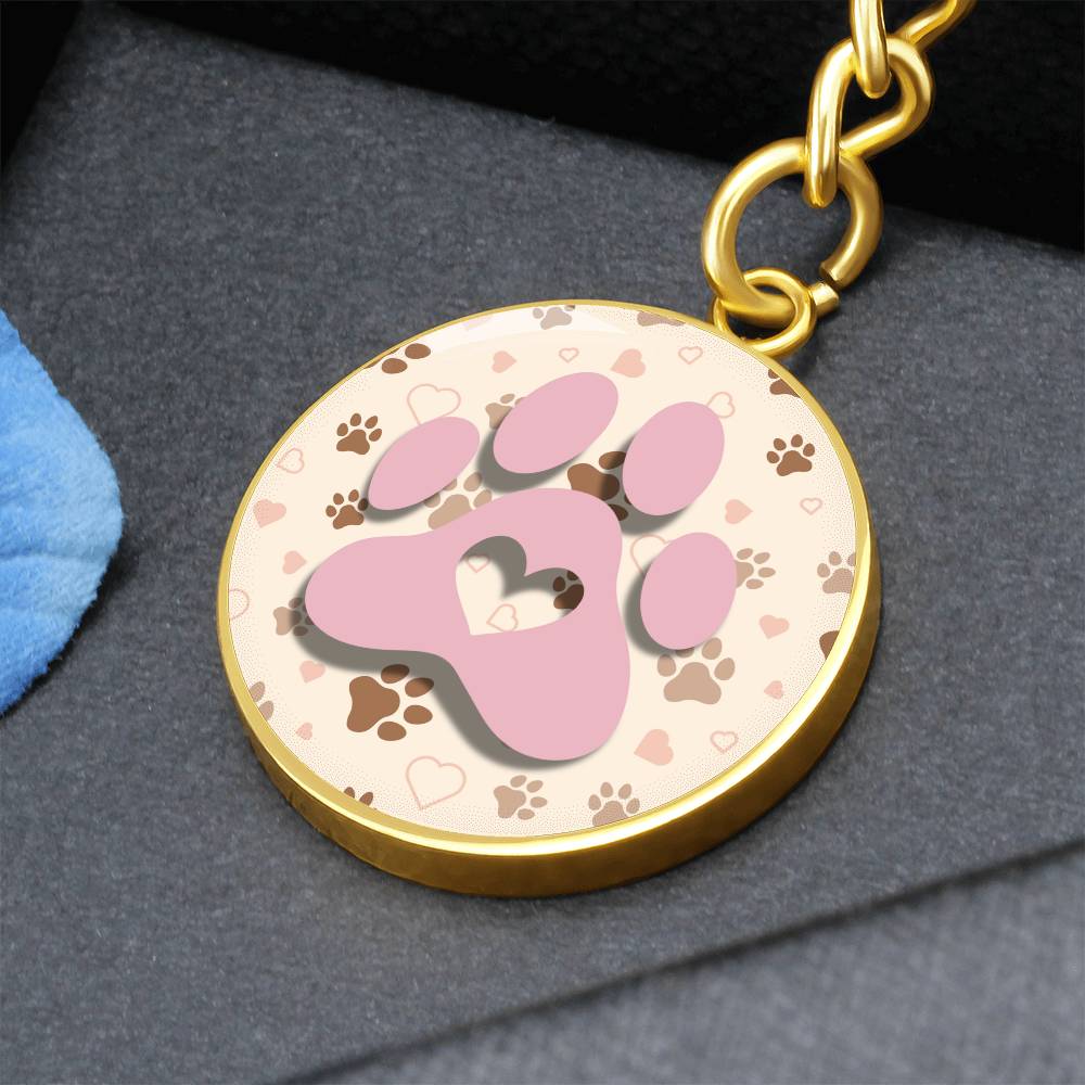 Pink & Beige Paws Keychain - Jewelry - Epileptic Al’s Shop