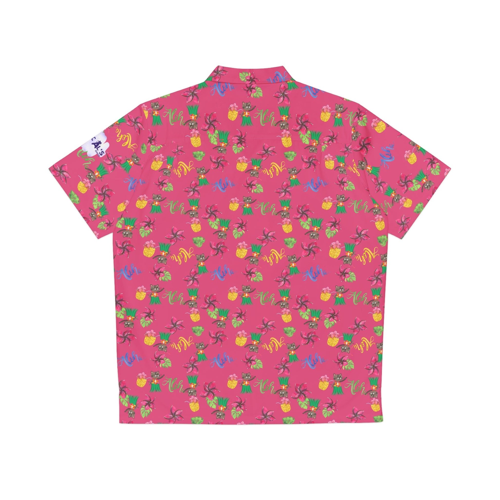 Pink Hula Cat Shirt - All Over Prints - Epileptic Al’s Shop