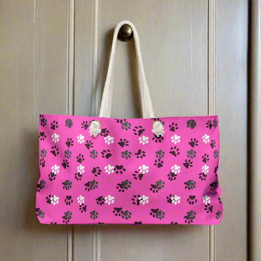 Pink Kitty Paws Weekender Bag - Bags - Epileptic Al’s Shop