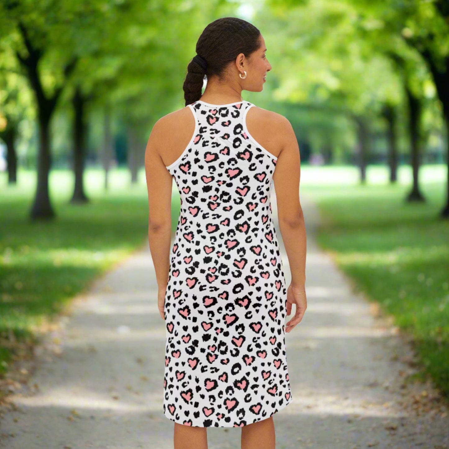 Pink Leopard Women's Racerback Dress - Tank Top - Epileptic Al’s Shop