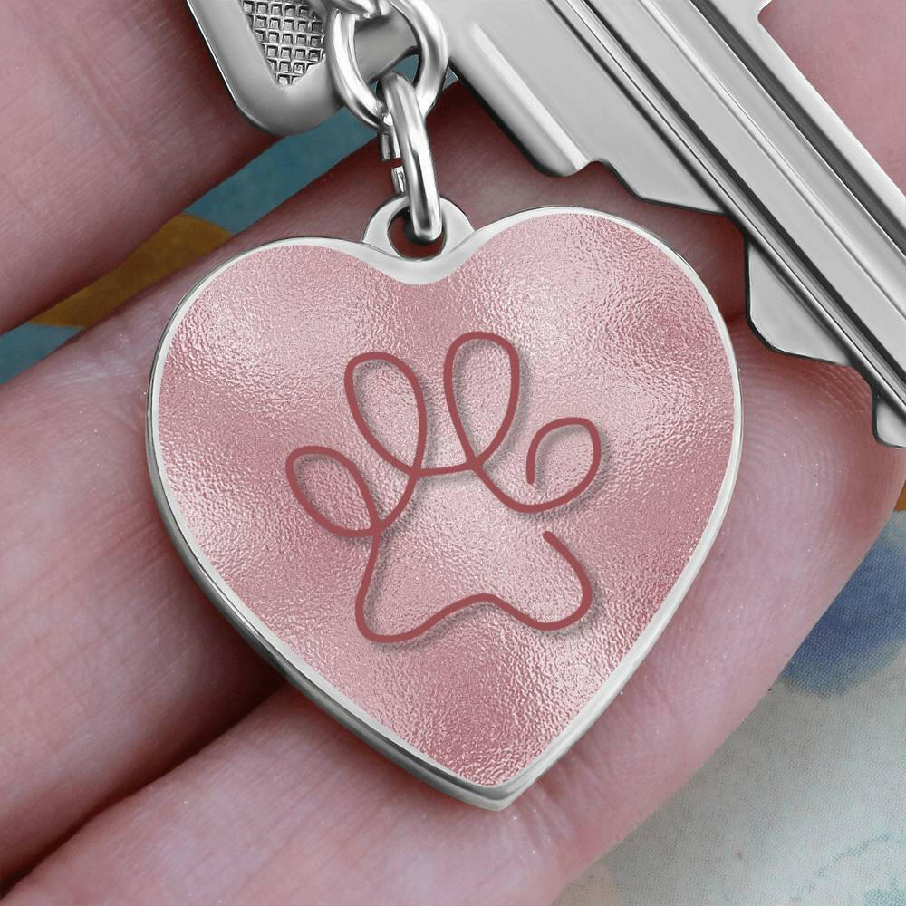 Pink on Pink Paw Keychain - Jewelry - Epileptic Al’s Shop