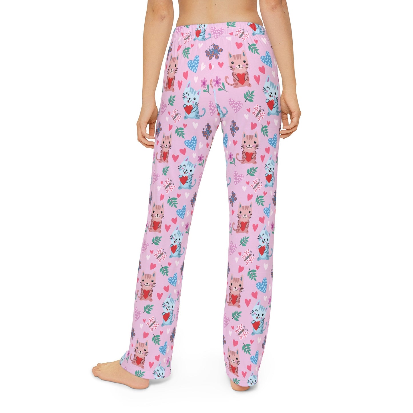 Pink Paw Patch Pajama Pants - All Over Prints - Epileptic Al’s Shop