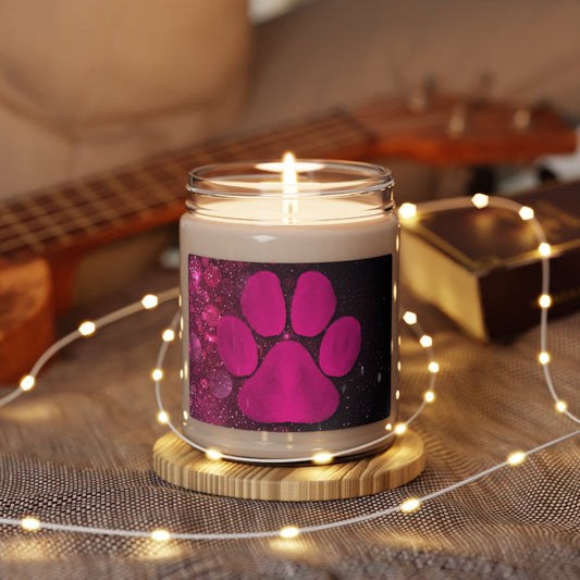 Pink Paw Scented Soy Candle, 9oz - Home Decor - Epileptic Al’s Shop