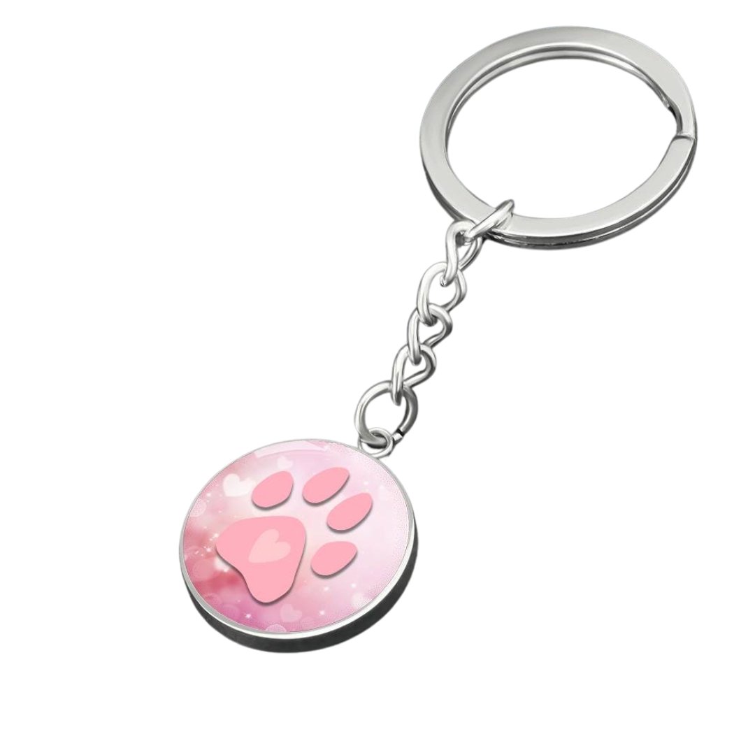 Pink Paw Valentine Keychain - Jewelry - Epileptic Al’s Shop